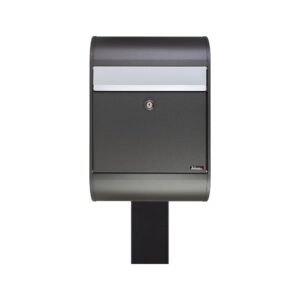 Free Standing Post Box Allux 5000 Grey Black Stand Free Standing Post Box Allux 5000 Grey Black Stand