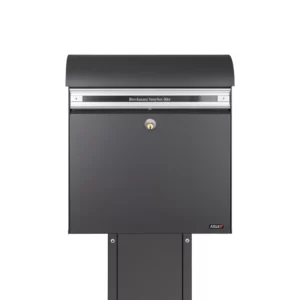 KS2000 Antracite Free Standing Post Box With 1001 Grey Stand KS2000 Antracite Free Standing Post Box With 1001 Grey Stand