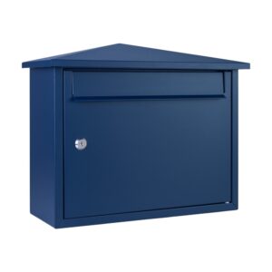 Wall Mounted External Post Box Kestrel Oxford Blue Wall Mounted External Post Box Kestrel Oxford Blue