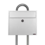 white-post-box-galvanised-stand