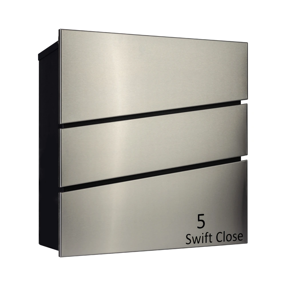 Stainless Steel Contemporary Post Box Wall Mounted Swift