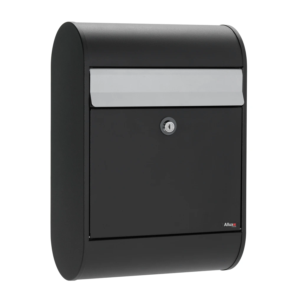 Allux 5000 Wallmounted Post Box Black