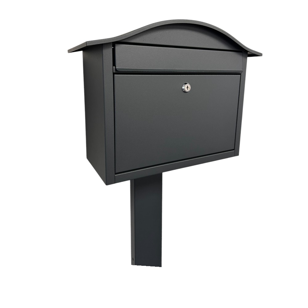 Anthracite Grey Free Standing Post Box Partridge