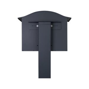 External Free Standing Letterbox Partridge Dark Grey With Black Stand Back 2 External Free Standing Letterbox Partridge Dark Grey With Black Stand Back 2
