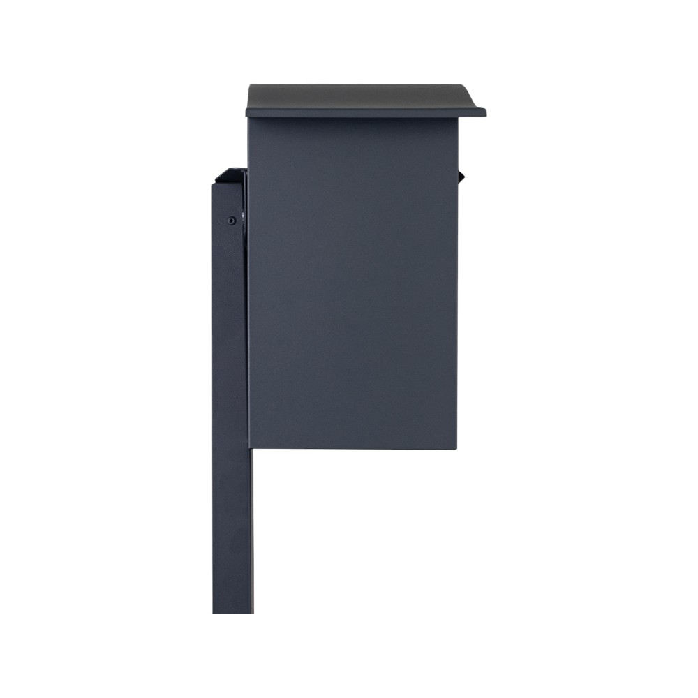External Free Standing Letterbox   Partridge Dark Grey With Dark Grey Stand