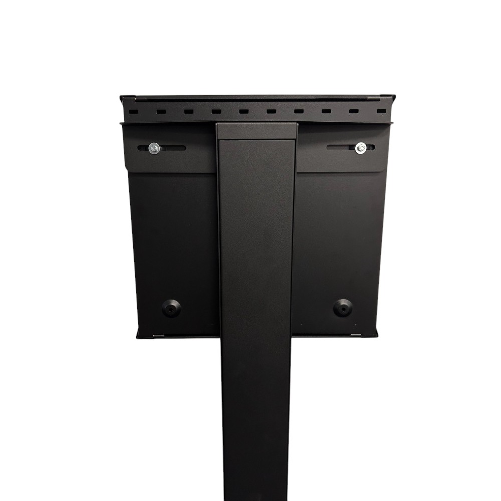 Free Standing Mailbox WA1 In Black Rear View