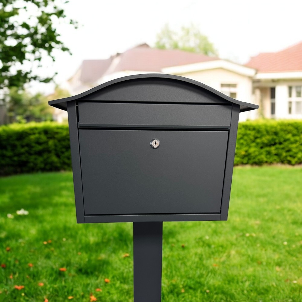 Free Standing Outdoor Post Box Partridge Grey
