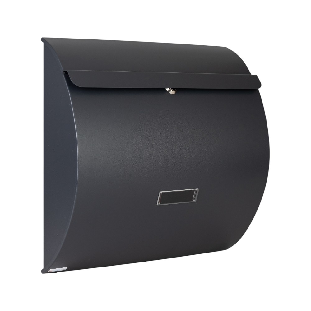 Modern Free Standing External Post Box   WA1 Anthracite Grey Front Angled