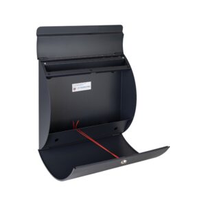 Modern Free Standing External Post Box WA1 Anthracite Grey Opened Modern Free Standing External Post Box WA1 Anthracite Grey Opened