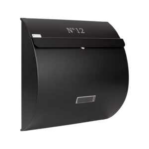 Modern Free Standing External Post Box WA1 Black Angled Modern Free Standing External Post Box WA1 Black Angled