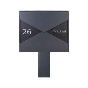 Modern Free Standing Letterbox Gavia Black And Anthracite Mix Modern Free Standing Letterbox Gavia Black And Anthracite Mix