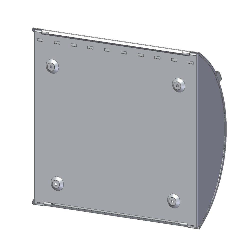 Wall Mounted Letterbox Wa1 Rear Drawing