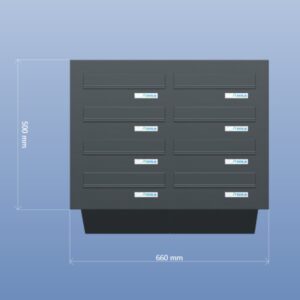 LDD 041 High Capacity Through The Wall Mailbox Bank Of 8 (1) LDD 041 High Capacity Through The Wall Mailbox Bank Of 8 (1)