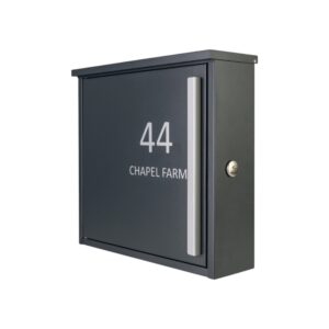 External Wall Mounted Letterbox Jackdaw Dark Grey Side Lock External Wall Mounted Letterbox Jackdaw Dark Grey Side Lock