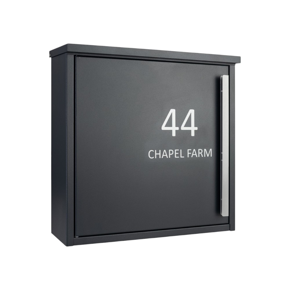 External Wall Mounted Letterbox Jackdaw Dark Grey With Personalisation External Wall Mounted Letterbox Jackdaw Dark Grey With Personalisation