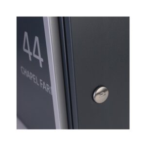 External Wall Mounted Letterbox Jackdaw Side Lock Close Up External Wall Mounted Letterbox Jackdaw Side Lock Close Up