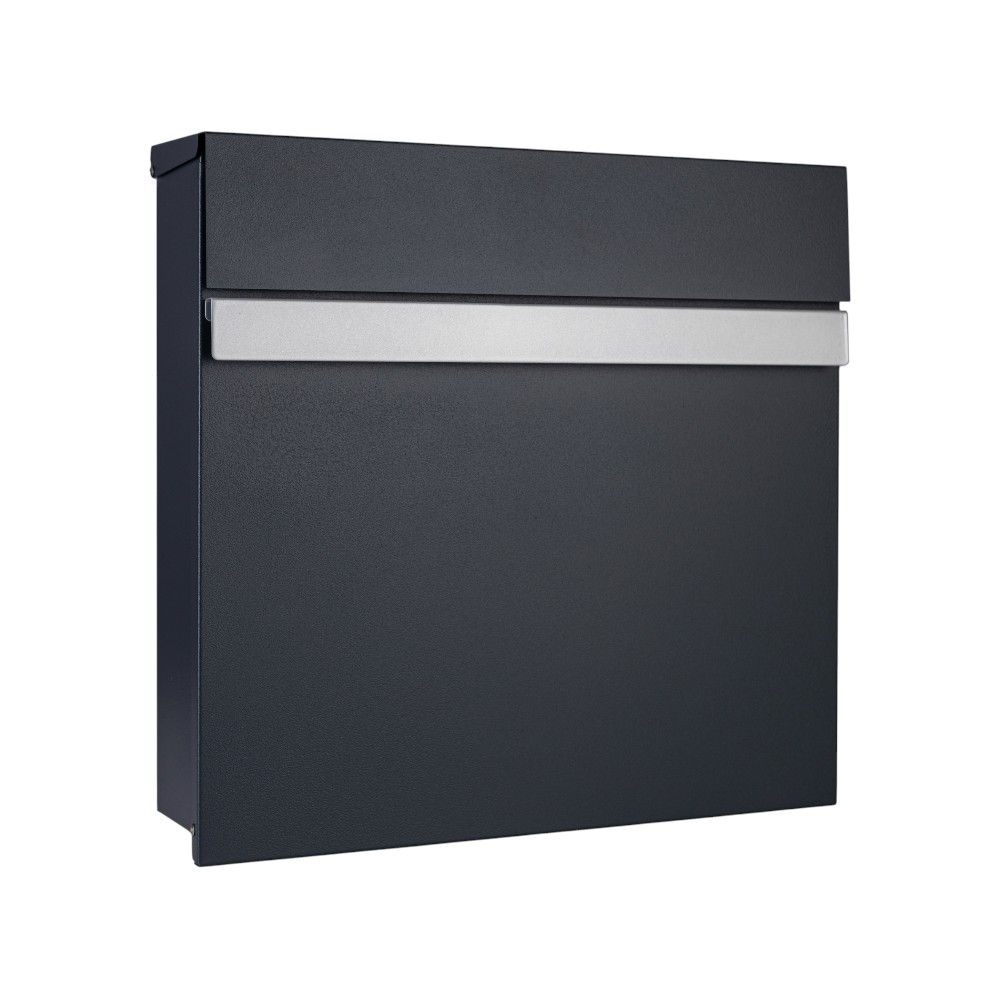 External Wall Mounted Letterbox   Skylark   Dark Grey