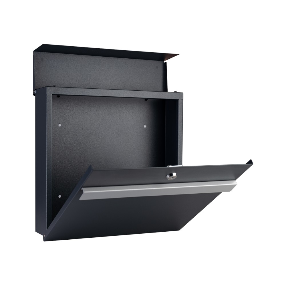 Wall Mounted External Letterbox   Modern Contemporary   Skylark   Opened