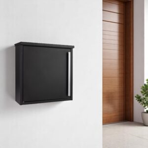 Wall Mounted External Post Box Jackdaw Black Wall Mounted External Post Box Jackdaw Black
