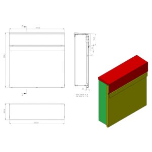 Wall Mounted Letterbox Skylark Front Access Dimensions 1 Wall Mounted Letterbox Skylark Front Access Dimensions 1