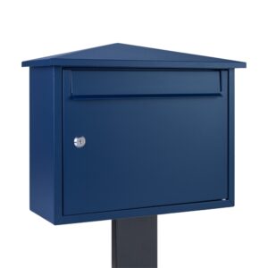 Free Standing Outdoor Letter Box Kestrel Oxford Blue Free Standing Outdoor Letter Box Kestrel Oxford Blue
