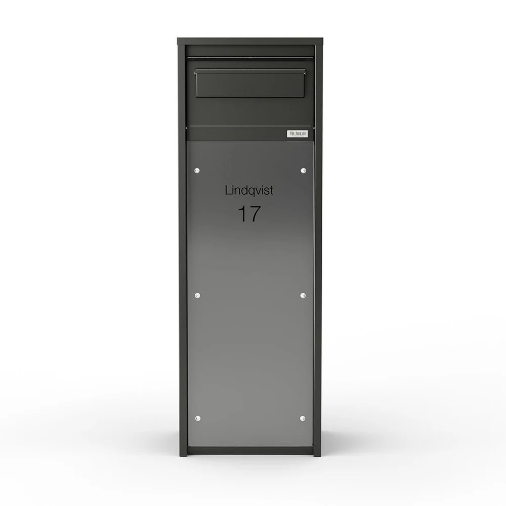 Free Standing Outdoor Parcel Box   Nikolai   Stainless Steel   Front