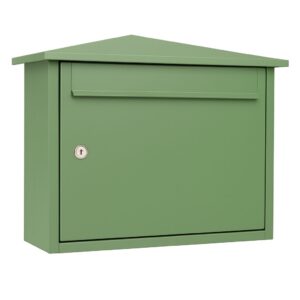 Wall Mounted Outdoor Letter Box Kestrel Pale Green Wall Mounted Outdoor Letter Box Kestrel Pale Green