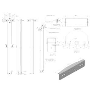 FR 2 Stand With Wide Bracket Dimensions Drawing FR 2 Stand With Wide Bracket Dimensions Drawing