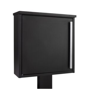 Outdoor Free Standing Lockable Letterbox Jackdaw Black With Black FR 2 Stand Outdoor Free Standing Lockable Letterbox Jackdaw Black With Black FR 2 Stand