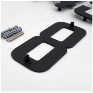 Stylish Stainless Steel House Numbers Anthracite Grey RAL 7016_Back Fixings Stylish Stainless Steel House Numbers Anthracite Grey RAL 7016_Back Fixings