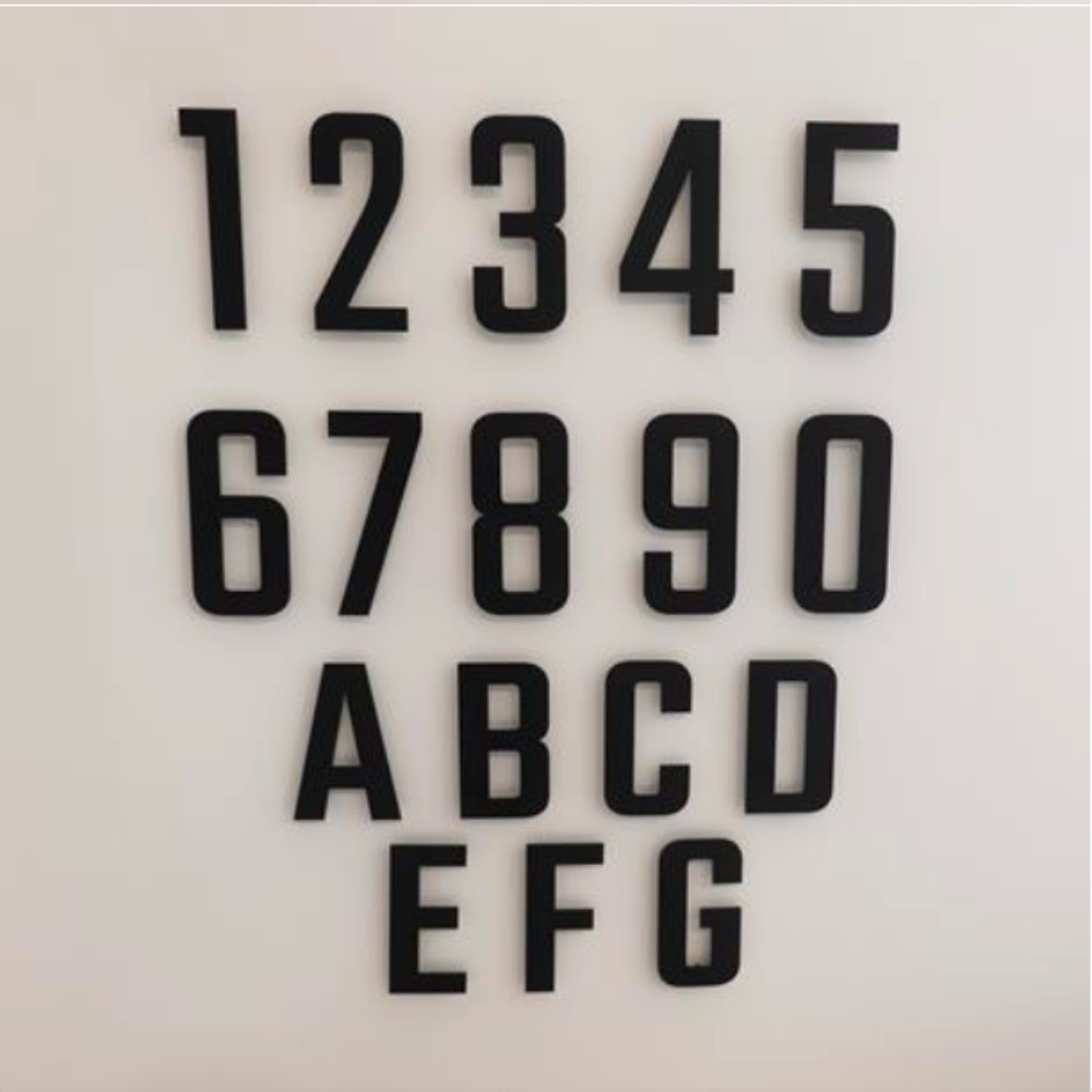 Stylish Stainless Steel House Numbers   Anthracite Grey RAL 7016_Numbers Letters