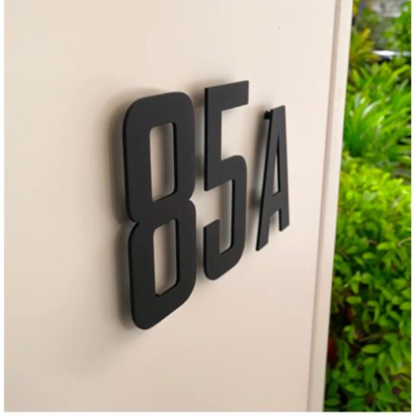 Stylish Stainless Steel House Numbers Anthracite Grey RAL 7016_Numbers Letters_Sample