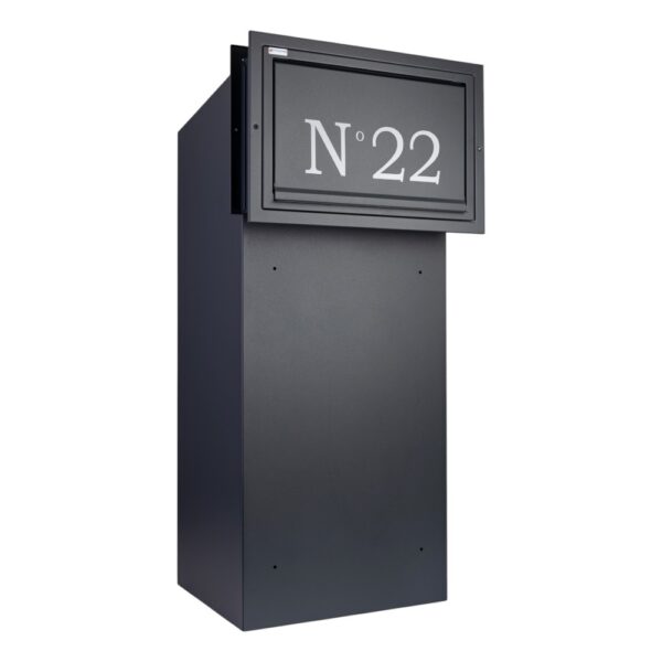 Parcel Box For Gates And Fences Rear Access Parcel Box Sigma Paco With Personalisation