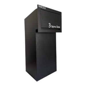 Rear Access Parcel Box For Gates And Fences Sigma Paco VE2 Black Side Angle Rear Access Parcel Box For Gates And Fences Sigma Paco VE2 Black Side Angle