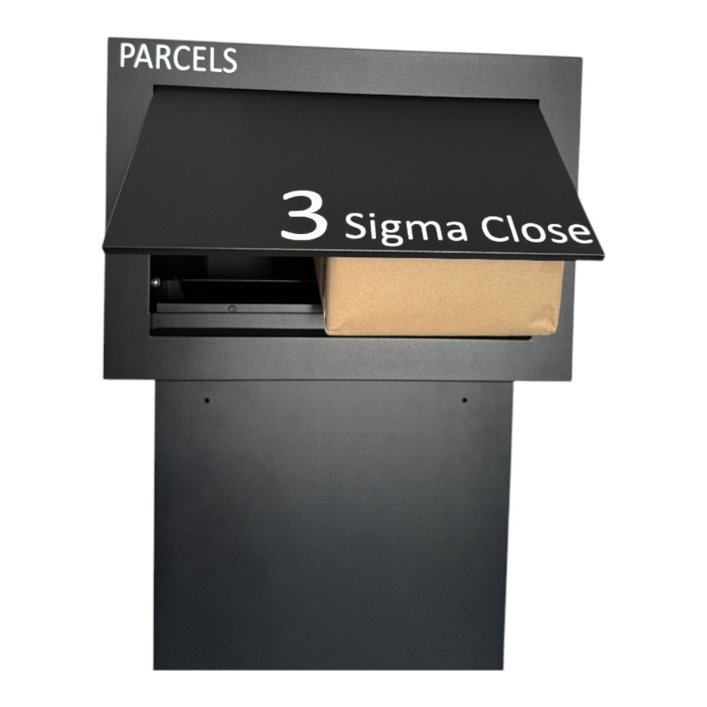 Rear Access Parcel Box For Gates And Fences   Sigma Paco VE2   Front Open