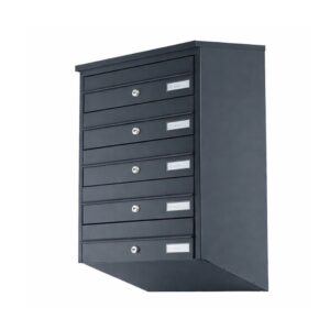 External Wall Mounted Post Boxes For Flats Sparrow Anthracite Grey Bank Of 5 External Wall Mounted Post Boxes For Flats Sparrow Anthracite Grey Bank Of 5