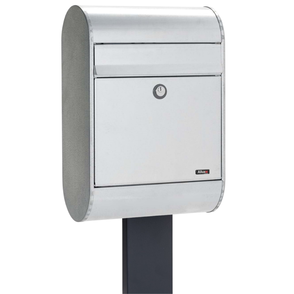Free Standing Outdoor Letterbox Allux 5000 FR 2 Galvanised Steel Free Standing Outdoor Letterbox Allux 5000 FR 2 Galvanised Steel