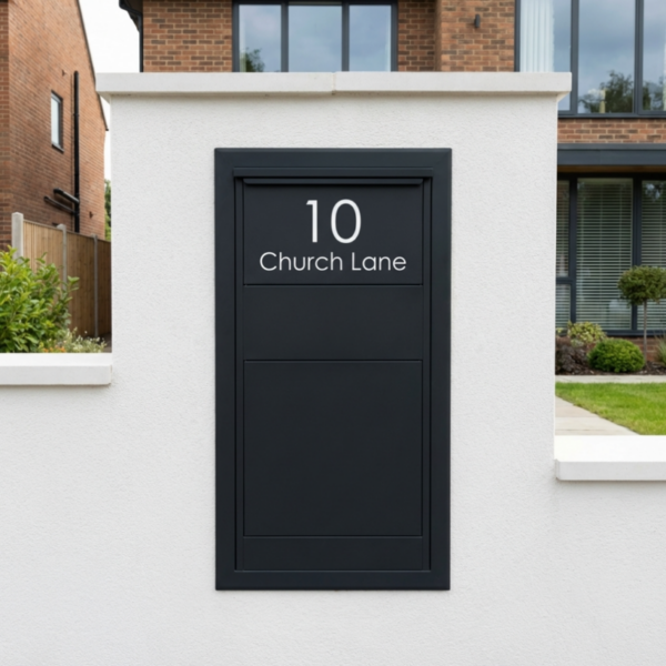 Extra Large Built In Through Wall Parcel Box Buzzard Rear Access Anthracite Grey