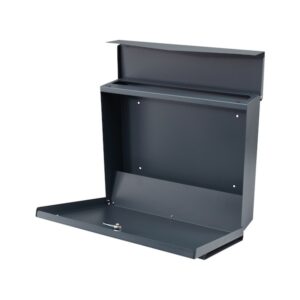 Post Box For House Lockable Outdoor Metal Wall Mounted Letterbox Robin Anthracite Grey Open Post Box For House Lockable Outdoor Metal Wall Mounted Letterbox Robin Anthracite Grey Open