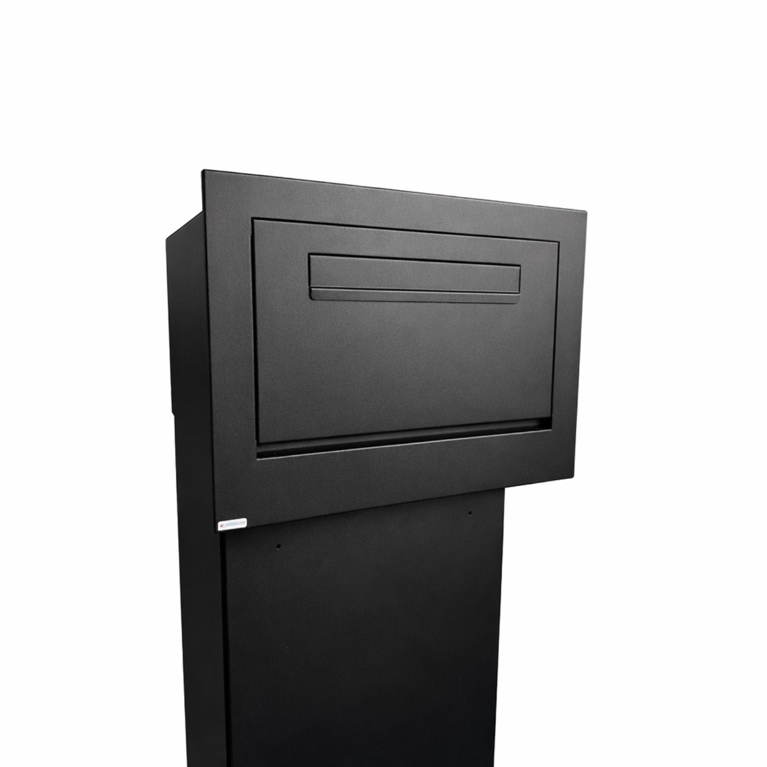 Through The Wall Parcel Box Extra Large Epsilon Black Front Close Up