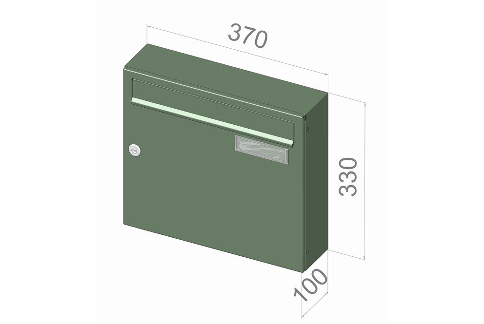 City Hall LAD-01 Free Standing Communal Letterboxes For Flats single with dimensions