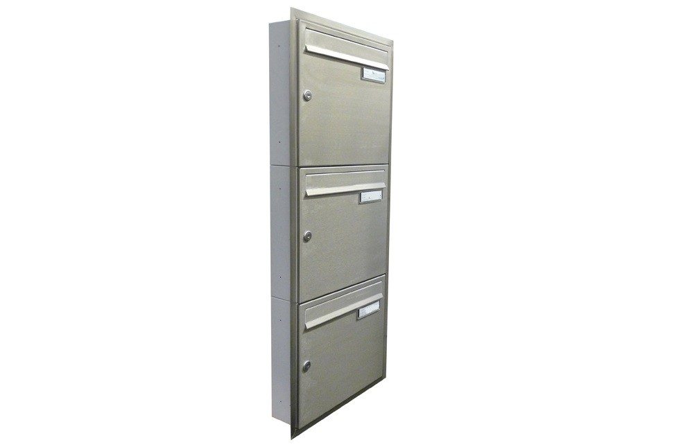 City Hall LAD-01 Stainless Steel Recess Mounted Letterboxes set of 3