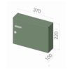 City Hall LAD-042 Panel mounted rear access letterboxes single with dimensions