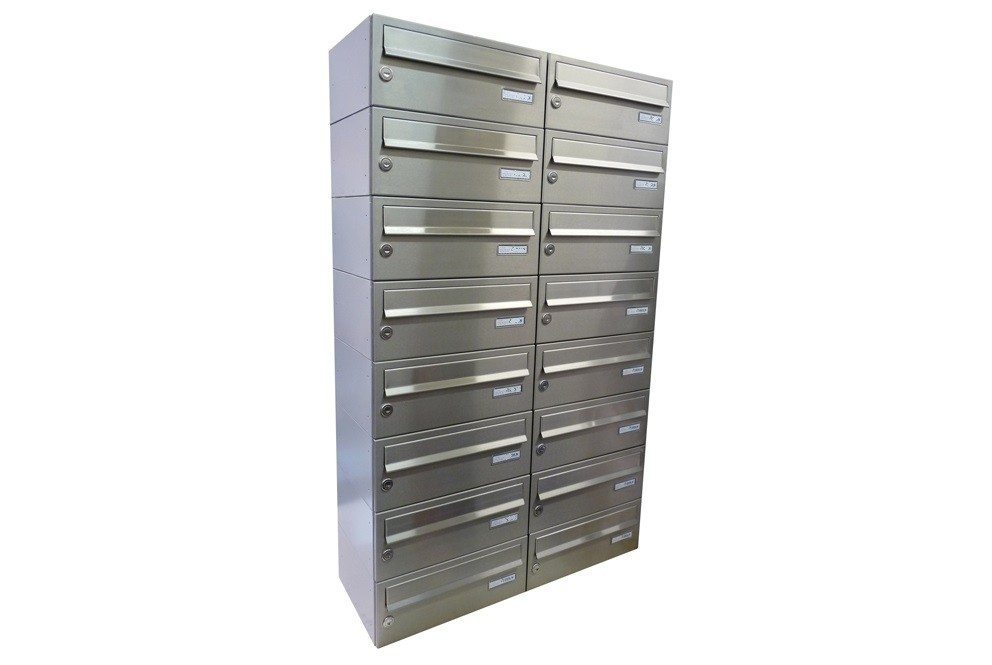 City Hall LBD-015 Stainless Steel Recess Mounted Letterboxes tall