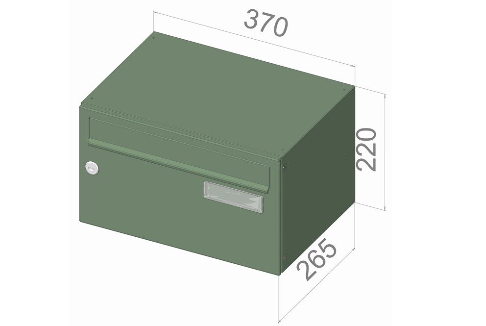 City Hall LBD-217 Wall Mounted Post Boxes with dimensions