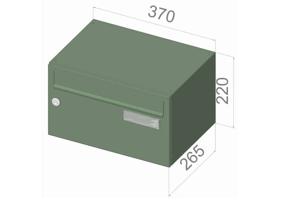 City Hall LBD-217 Wall Mounted Post Boxes with dimensions