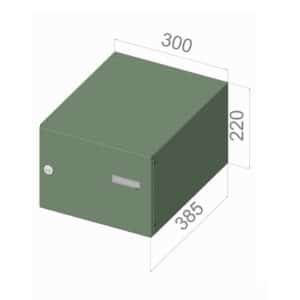 City Hall LBD-24 Through The Wall High Capacity Post Boxes single with dimensions City Hall LBD-24 Through The Wall High Capacity Post Boxes single with dimensions