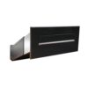 D-041 Powder Coated black through the wall letterbox
