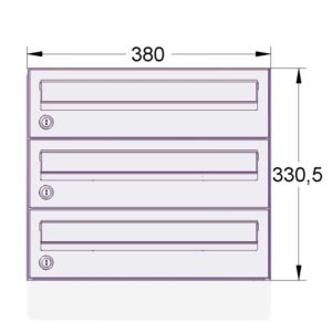 E3 wall mounted letterboxes front E3 wall mounted letterboxes front