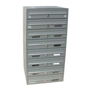 MTZ Recessed mounted multi occupancy postboxes - Bank of 8 MTZ Recessed mounted multi occupancy postboxes - Bank of 8